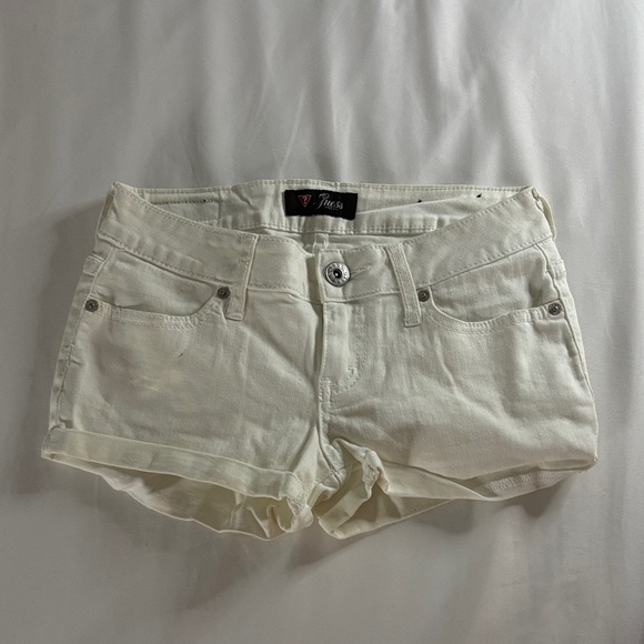 Guess Pants - Guess Women's Off-White Jean Shorts